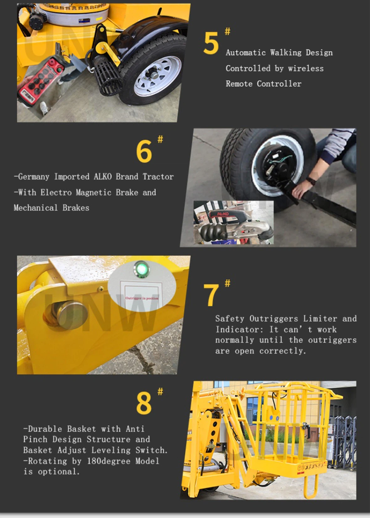 cheap trailer mounted boom lift